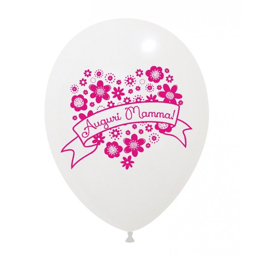 Palloncini Decorati 12" Auguri Mamma